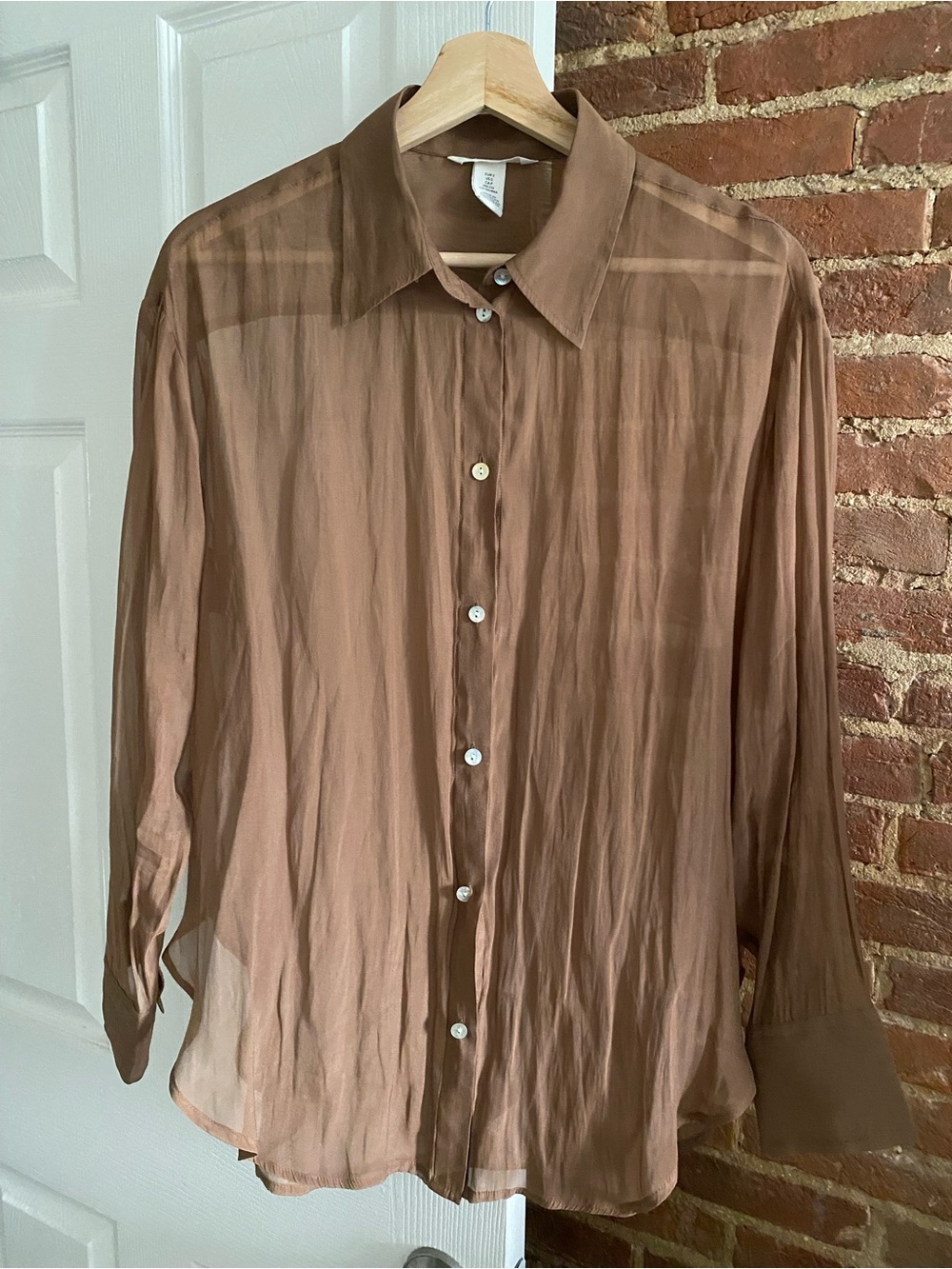 H&M Sheer Button Up Blouse - Picture 3 of 6